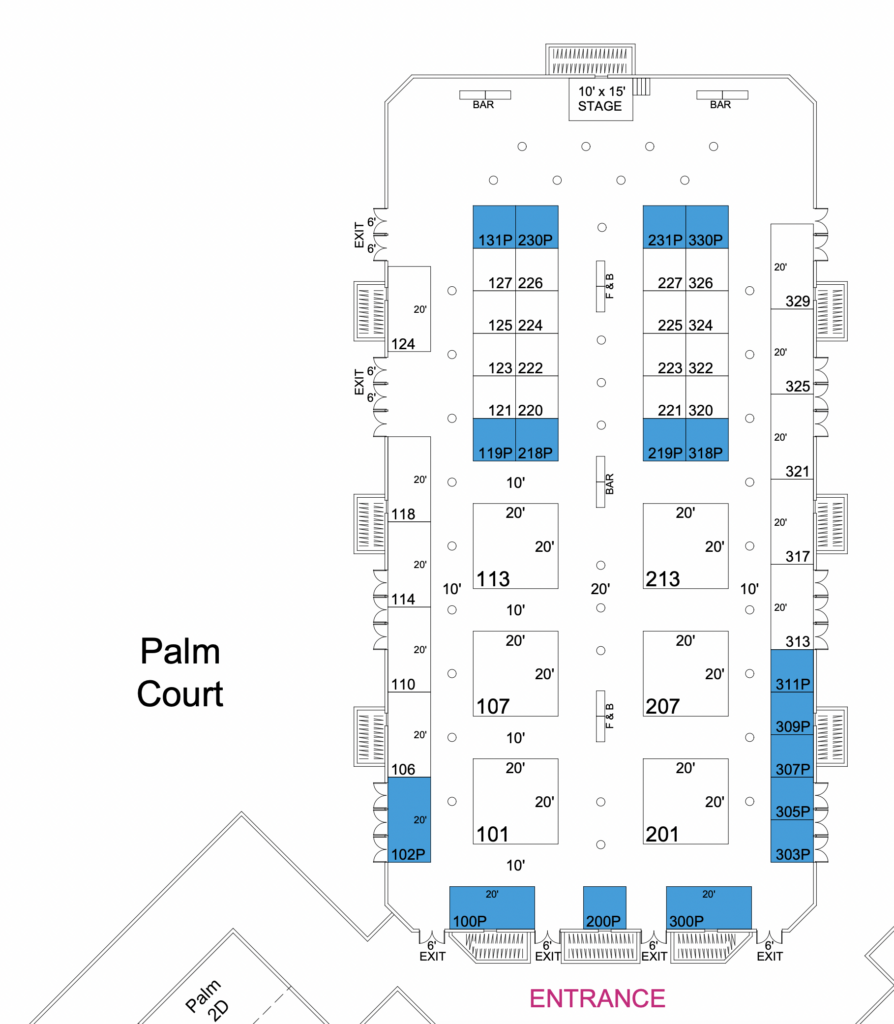 A black and white floor plan shows the Exhibit Hall floor layout and various booth spaces at the 2025 Cardiac Arrest Survival Summit.